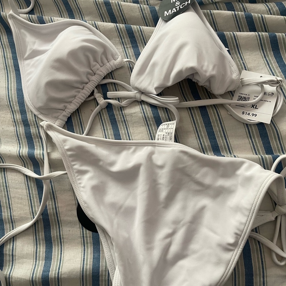 Forever 21 White Bikini Set